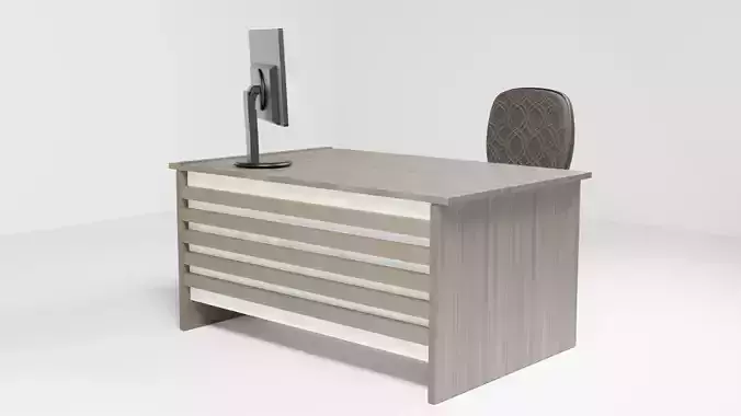 Office  Table with Monitor and Chair With All Material Included