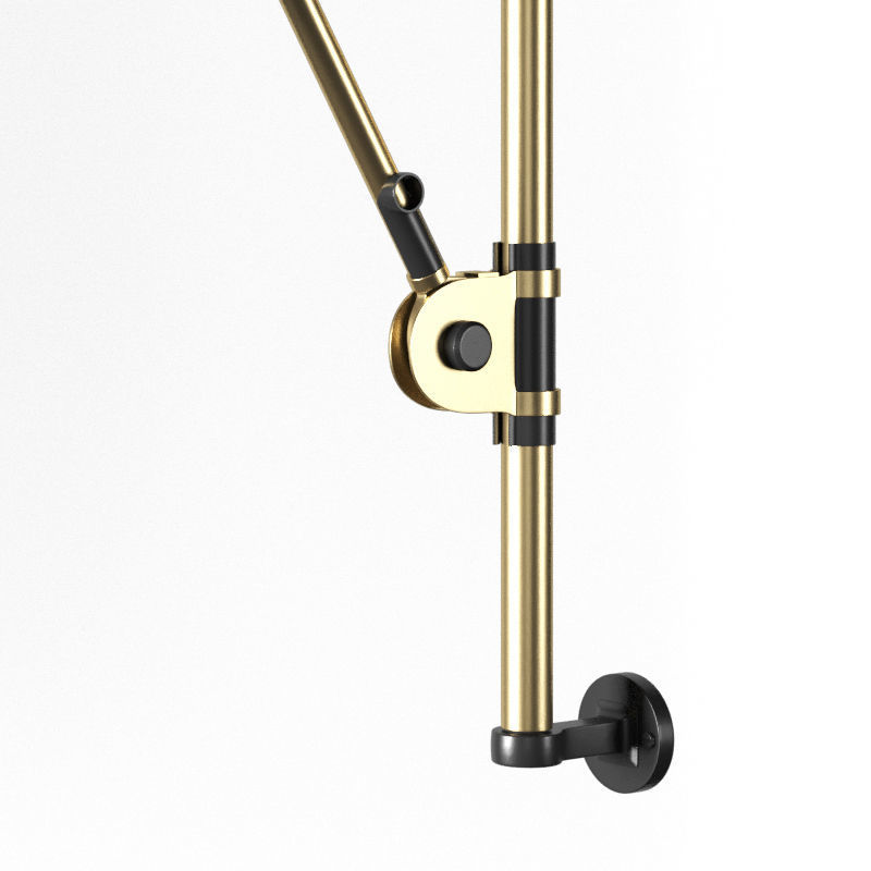 Gubi BestLite BL6 Wall Lamp Brass 3D model_3