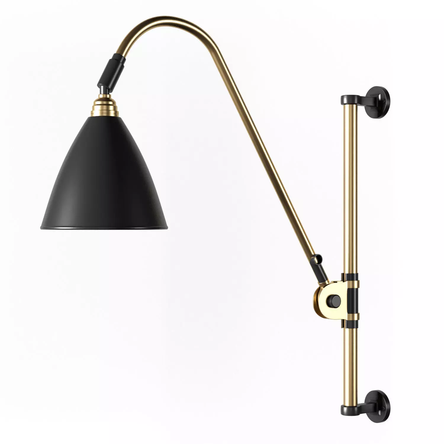 Gubi BestLite BL6 Wall Lamp Brass 3D model_0