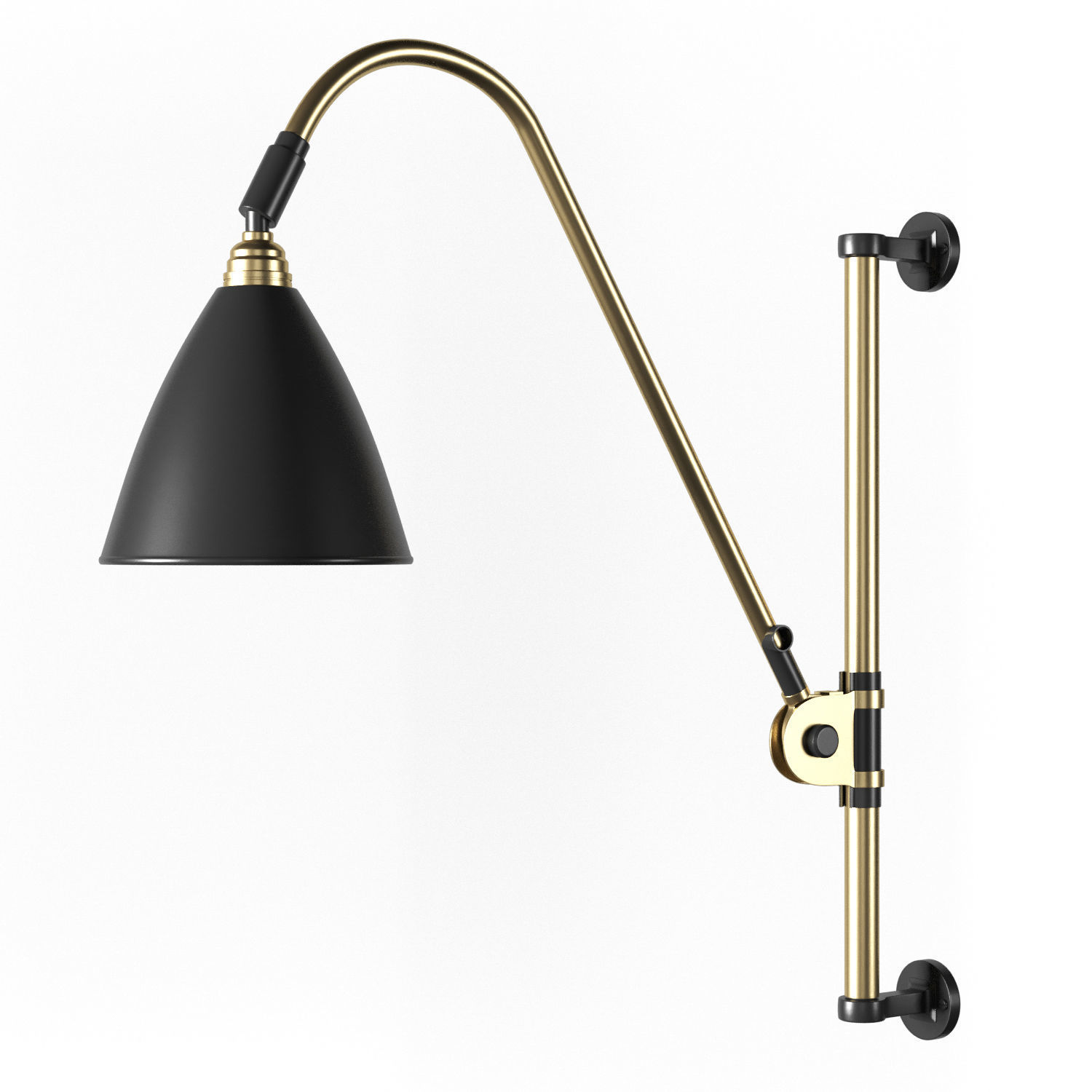 Gubi BestLite BL6 Wall Lamp Brass 3D model_2