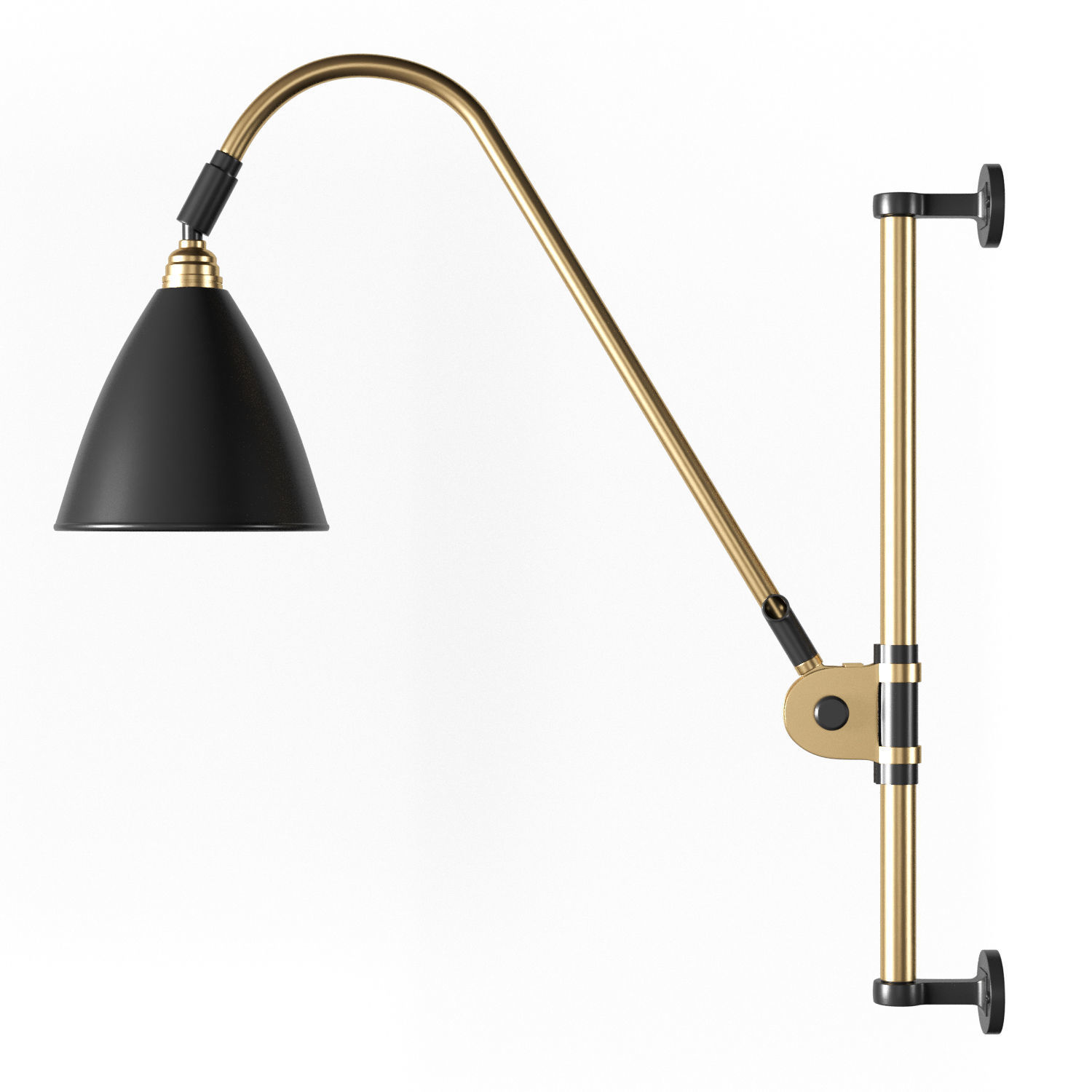 Gubi BestLite BL6 Wall Lamp Brass 3D model_1