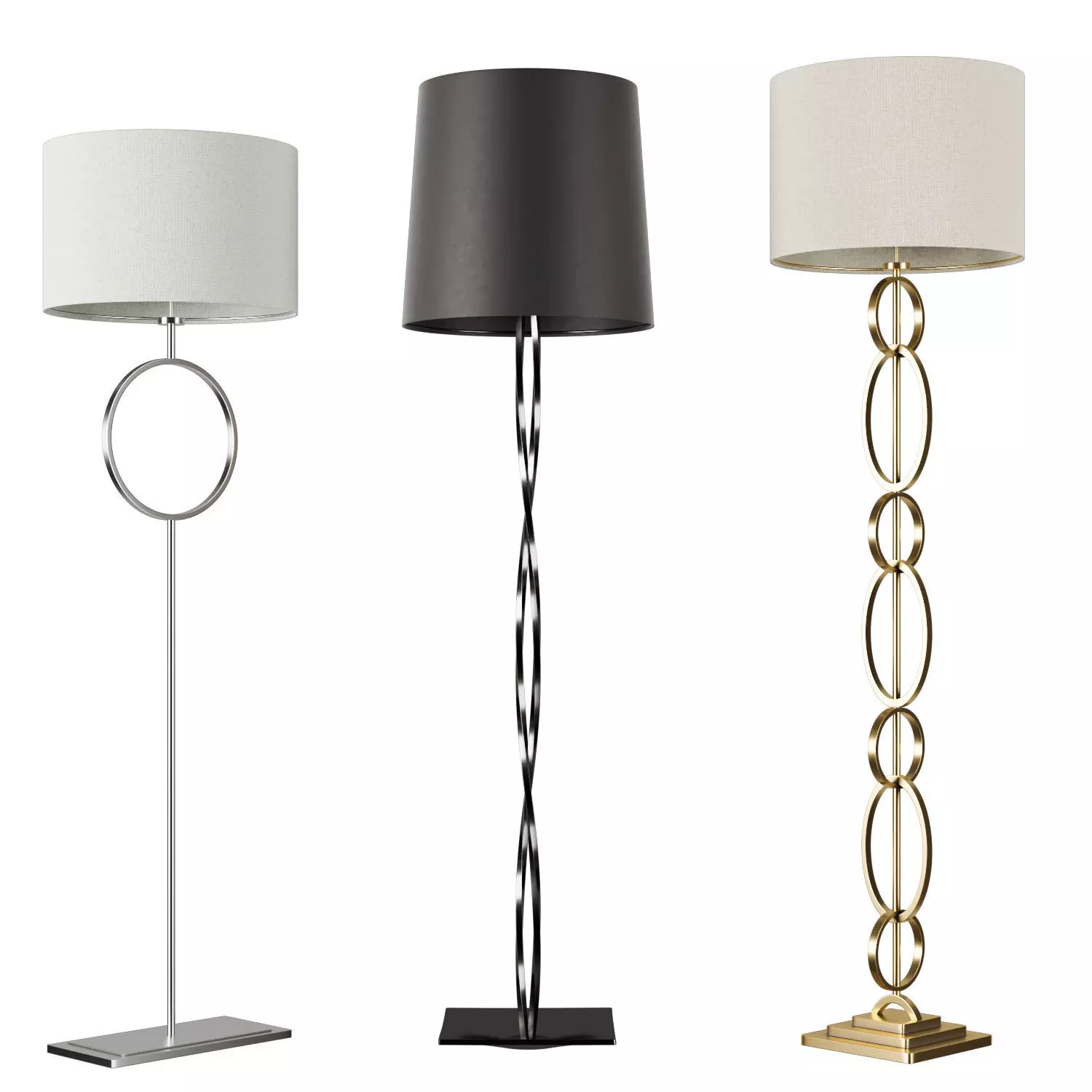 floor lamp set 03 3D model_0