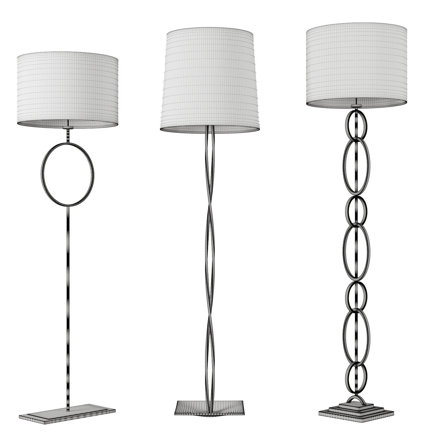 floor lamp set 03 3D model_4