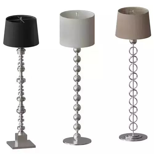 floor lamp set 02 3D model
