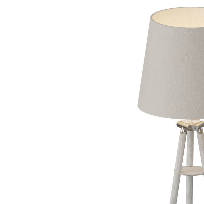 Nautical Tripod Oar Floor Lamp 3D model_1