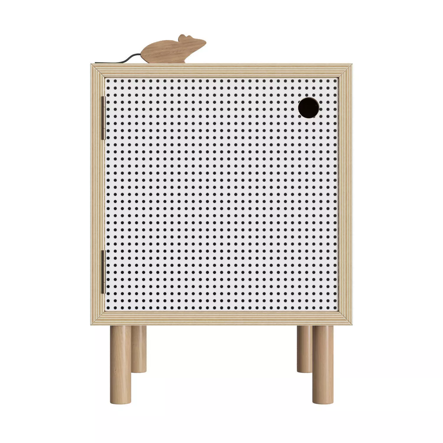 Pegboard bedside table 3D model_0