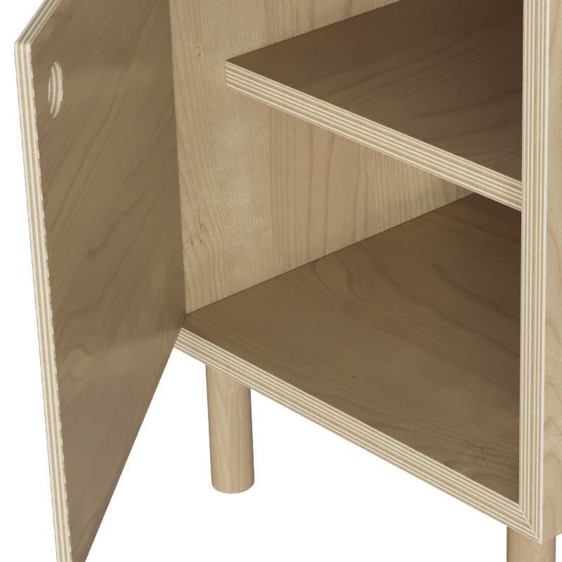 Pegboard bedside table 3D model_3