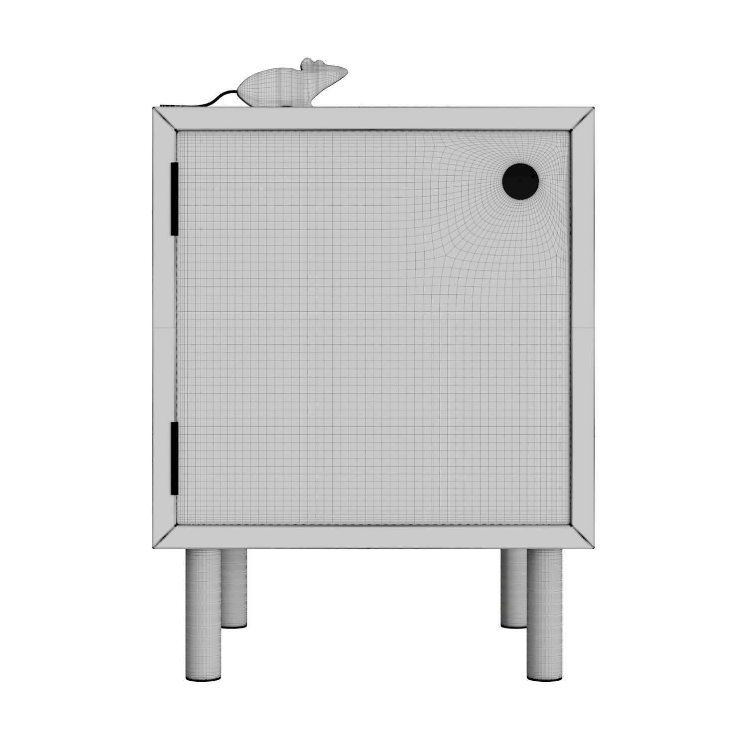 Pegboard bedside table 3D model_4