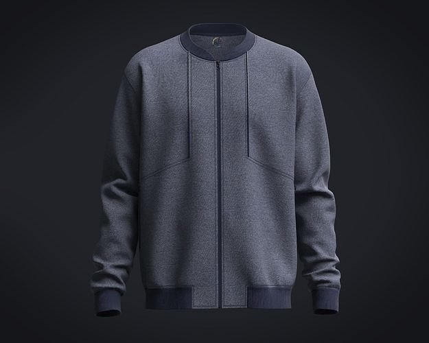 Jacket Grey Melvin 3D model