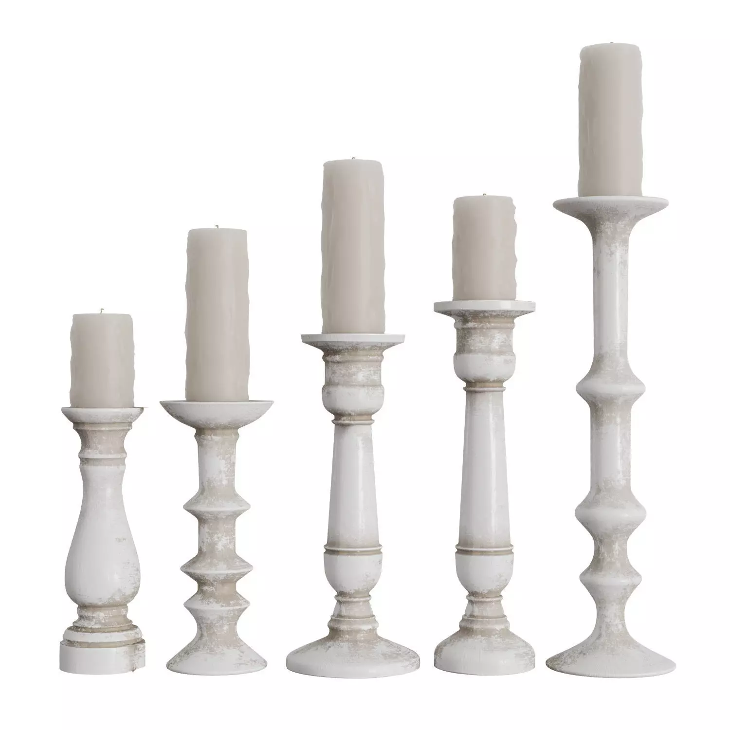 scandinavian candles 3D model_0