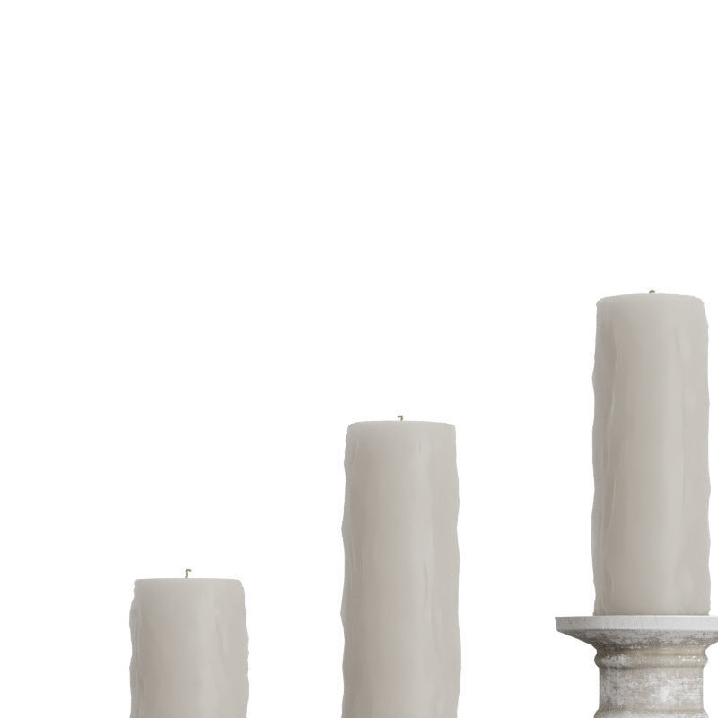 scandinavian candles 3D model_1