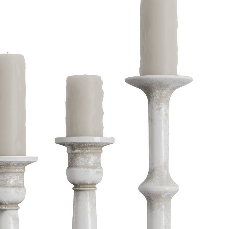scandinavian candles 3D model_2