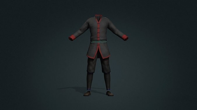 Male 02 - Fantasy Clothing Low-poly 3D model