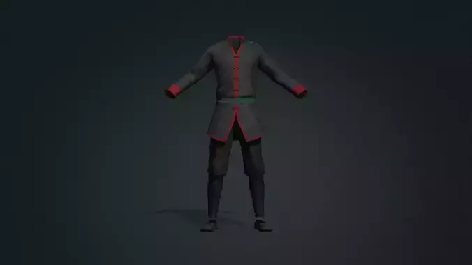 Male 02 - Fantasy Clothing Low-poly 3D model