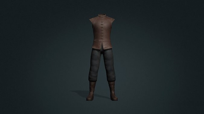 Male 03 - Fantasy Clothing Low-poly 3D model