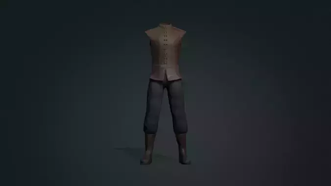 Male 03 - Fantasy Clothing Low-poly 3D model