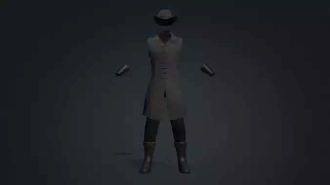 Male 04 - Fantasy Clothing Low-poly 3D model