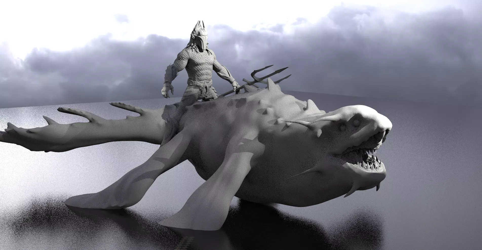 King of Atlantis Dinosaur Mount 1 3D model_0
