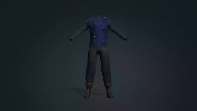 Male 05 - Fantasy Clothing Low-poly 3D model