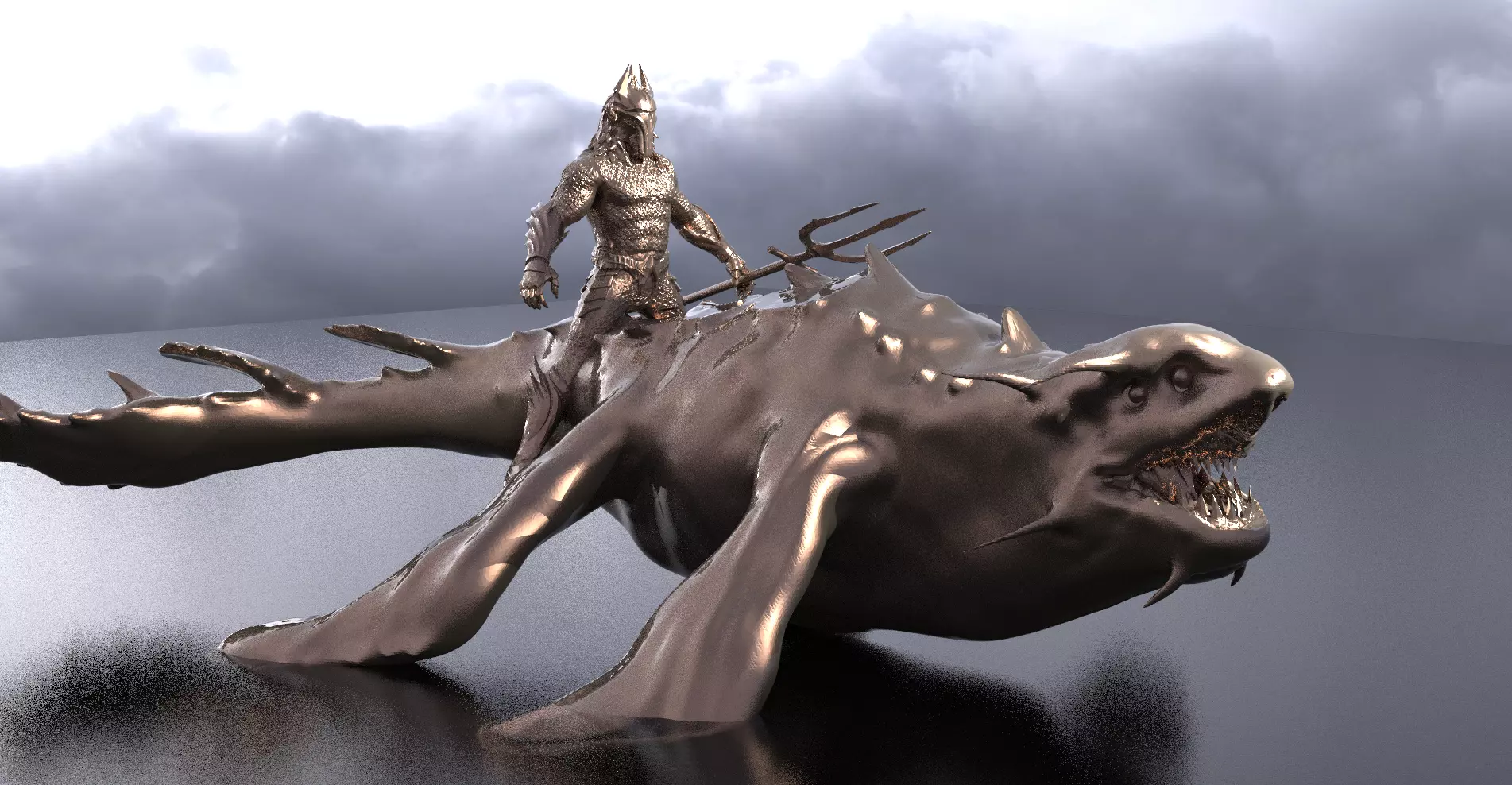 King of Atlantis Dinosaur Mount 2  3D model_0