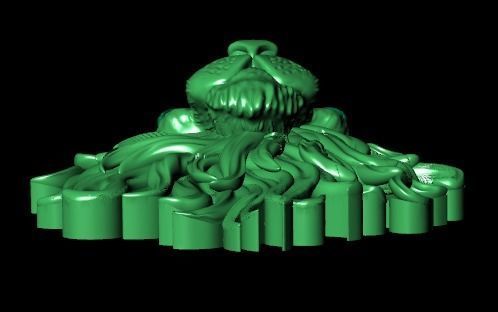 lion  pendant 3D print model_12