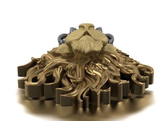 lion  pendant 3D print model_13