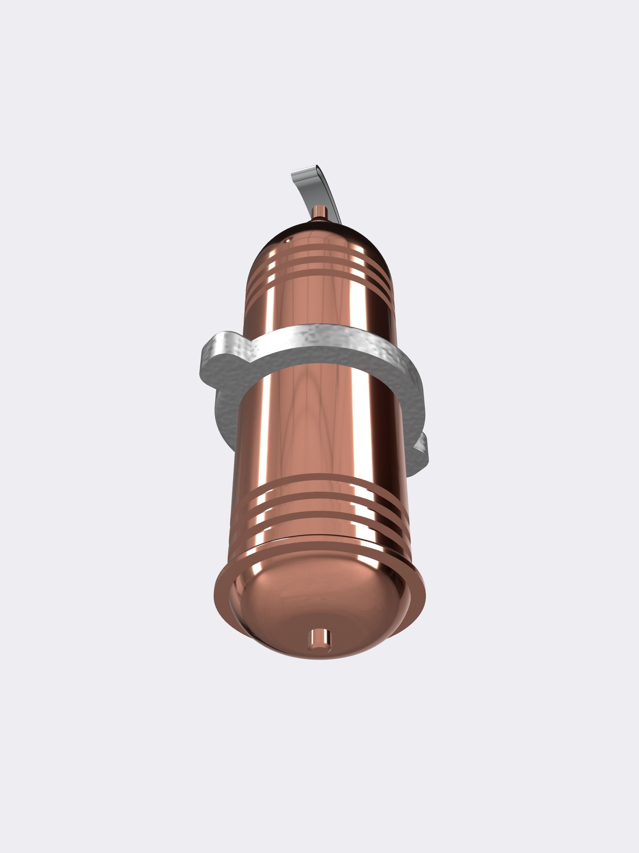 HOT ROD vintage fire extinguisher with holder 3D print model_1