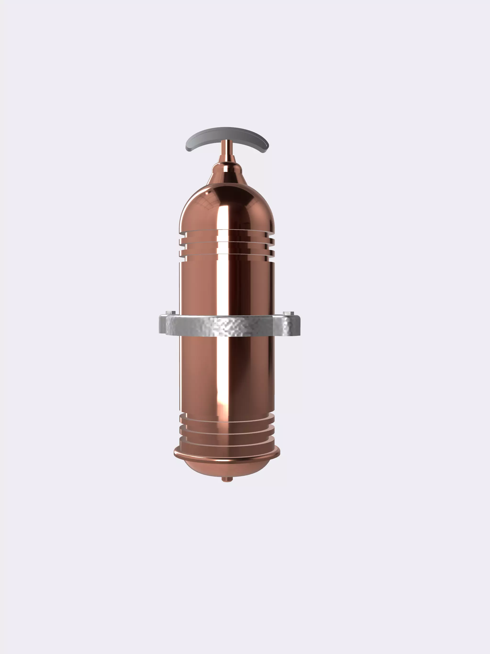 HOT ROD vintage fire extinguisher with holder 3D print model_0
