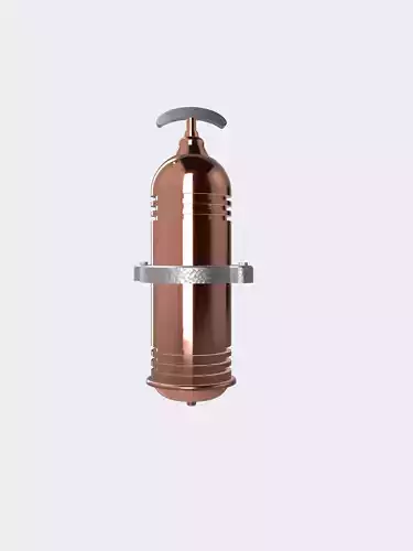 HOT ROD vintage fire extinguisher with holder 3D print model
