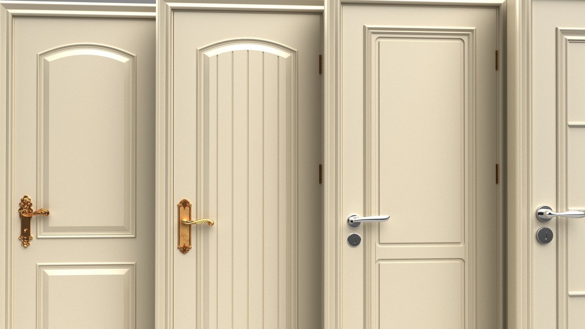 Doors interior 3D model_3