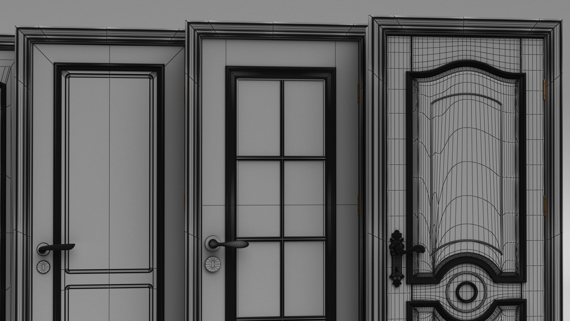 Doors interior 3D model_7