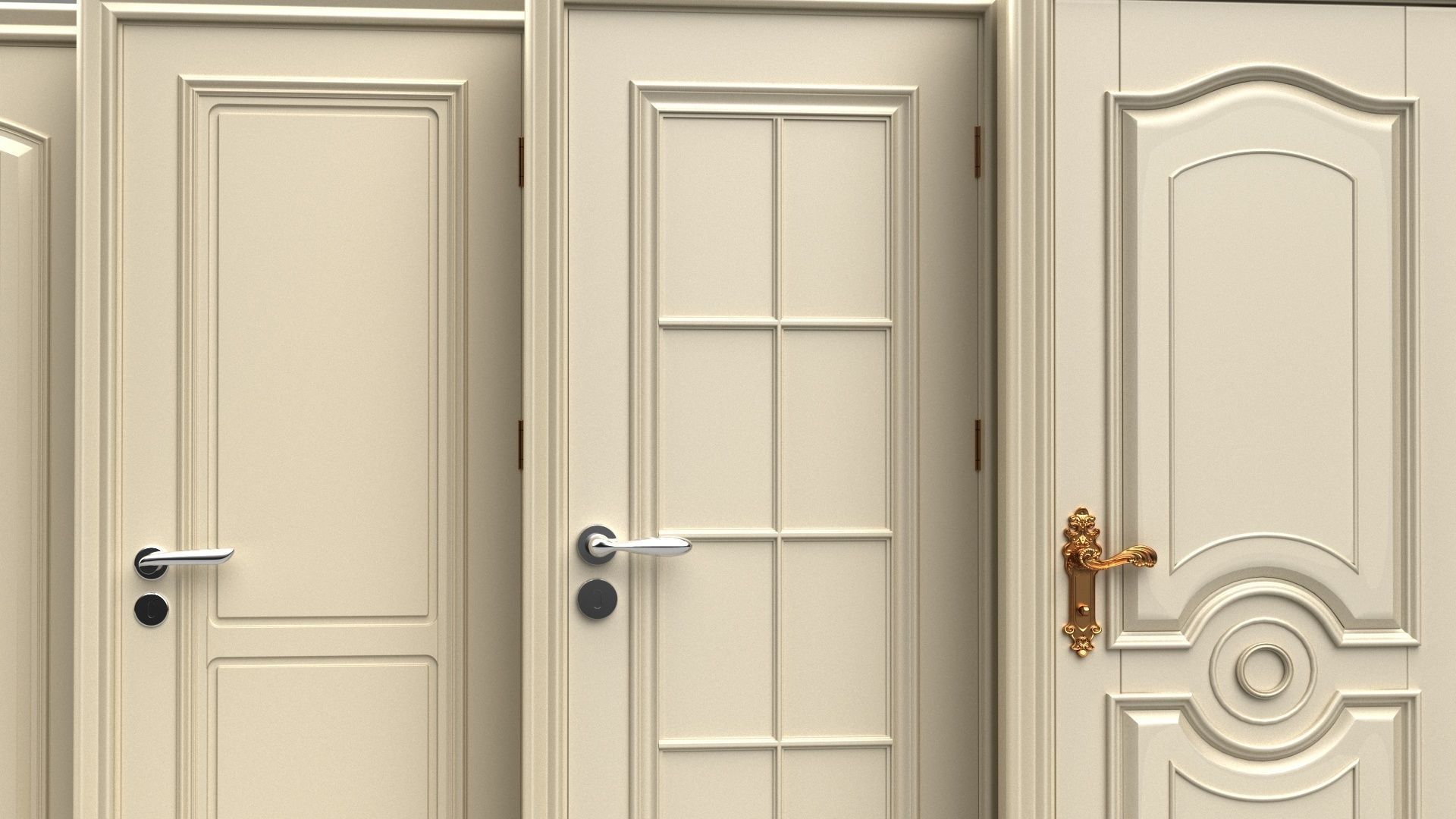Doors interior 3D model_2