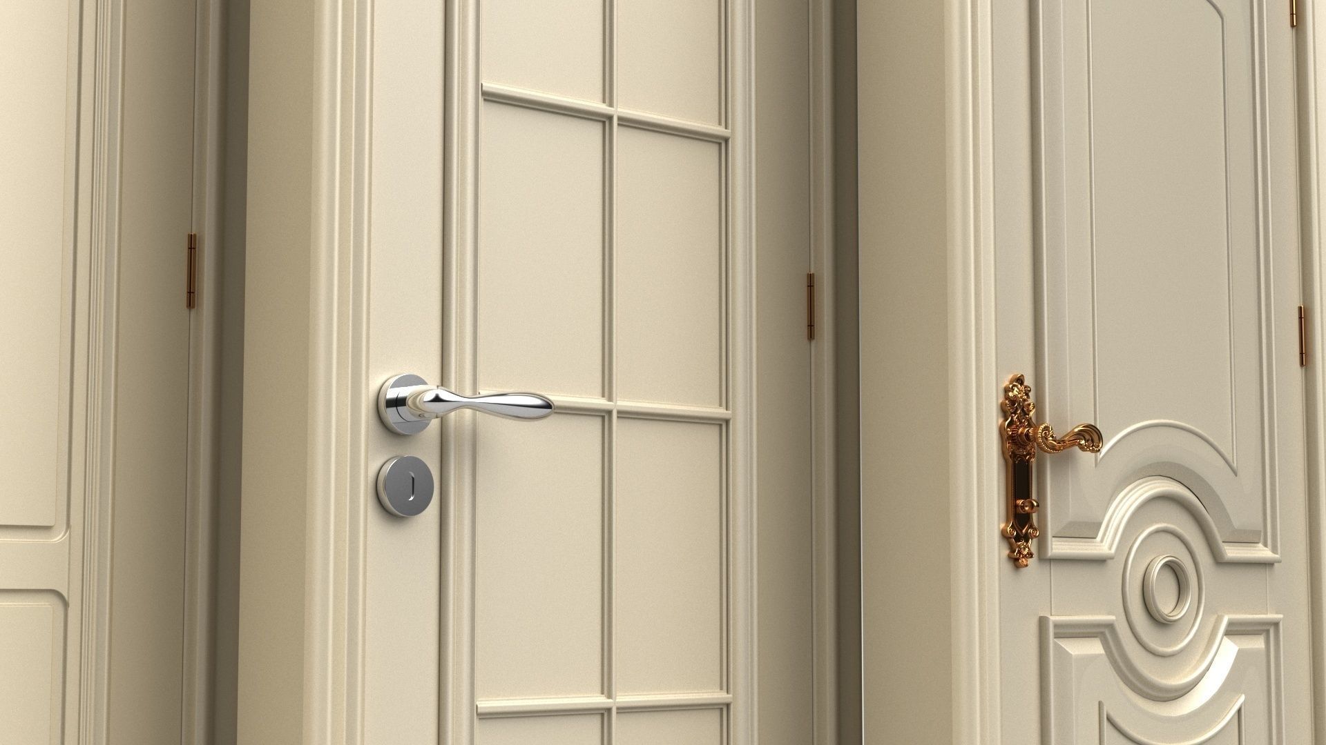 Doors interior 3D model_5