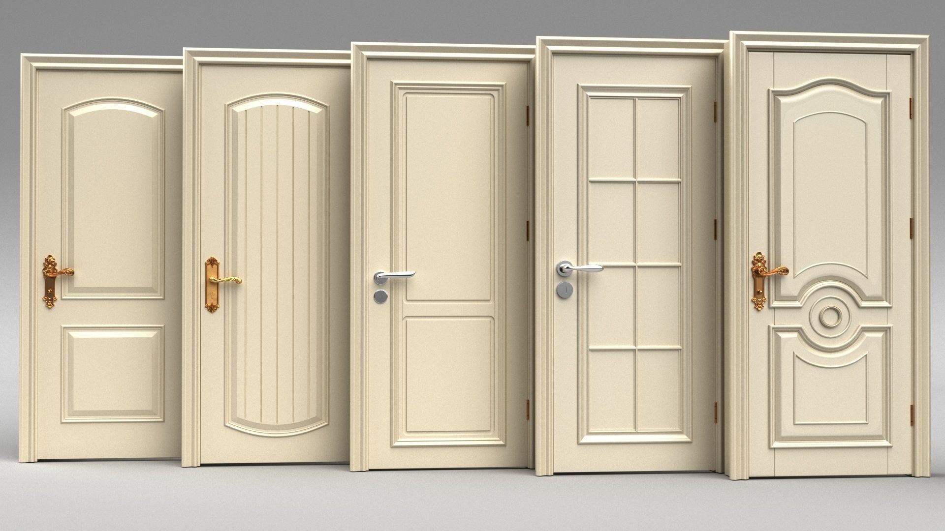 Doors interior 3D model_1