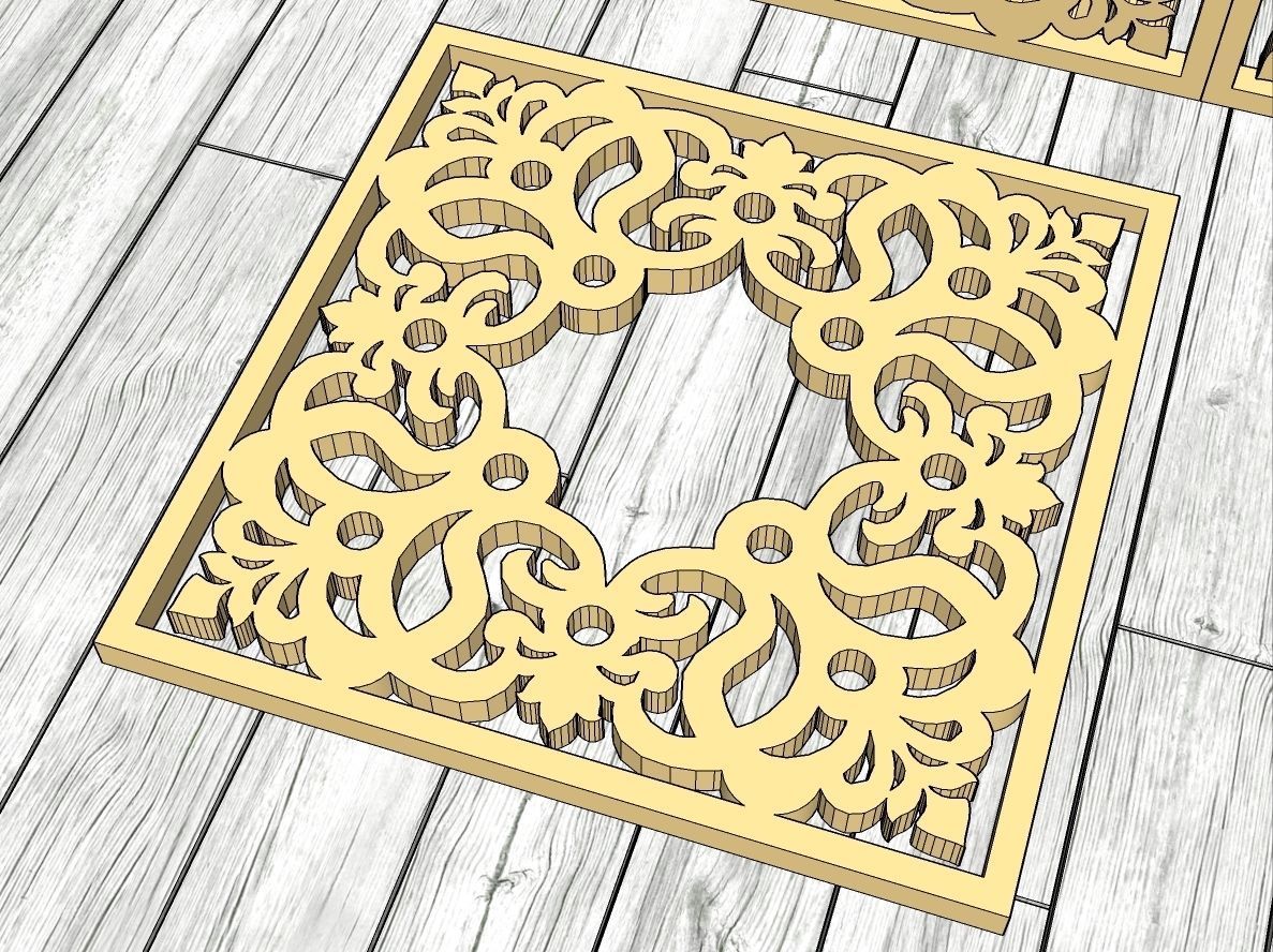Decorative Panels Pack 6 3D Model Collection_10