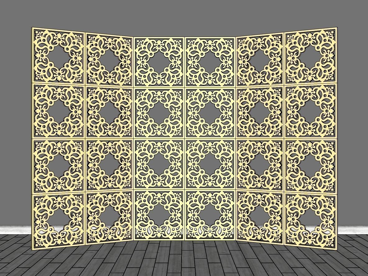 Decorative Panels Pack 6 3D Model Collection_12