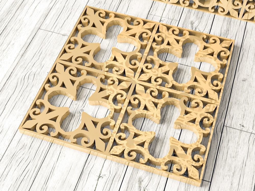 Decorative Panels Pack 6 3D Model Collection_25