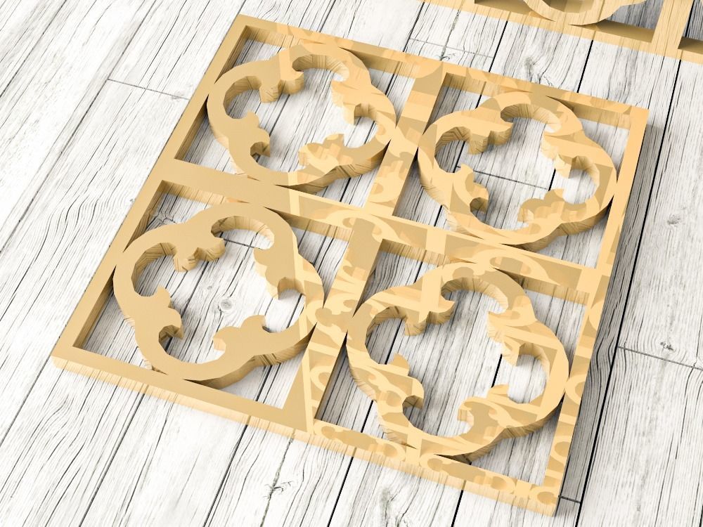 Decorative Panels Pack 6 3D Model Collection_33