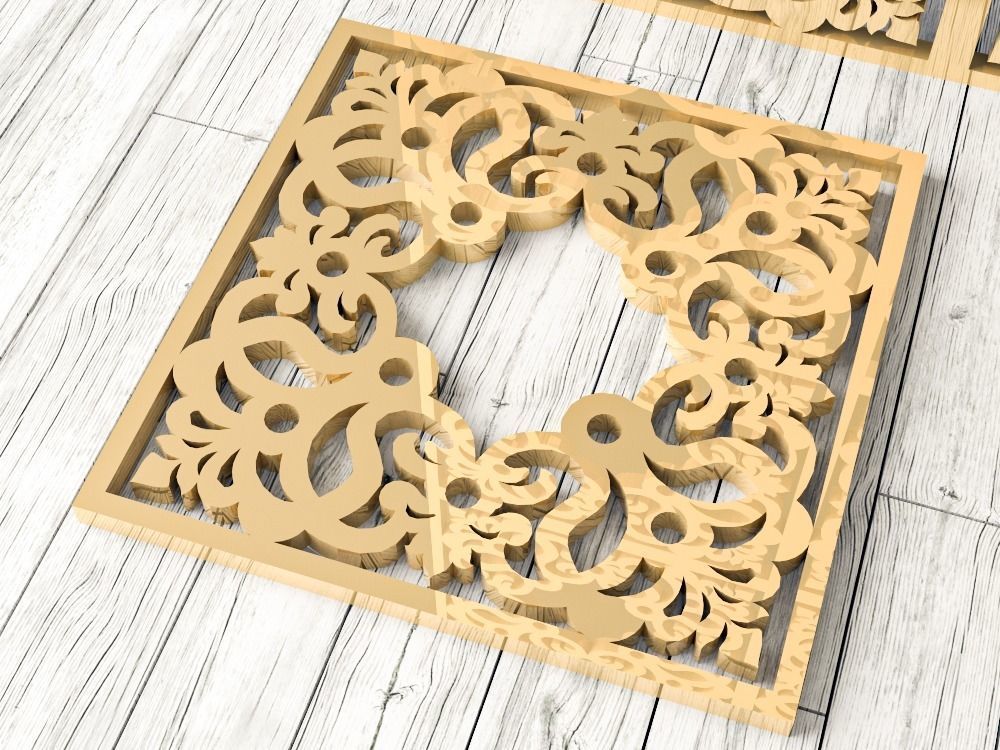 Decorative Panels Pack 6 3D Model Collection_9