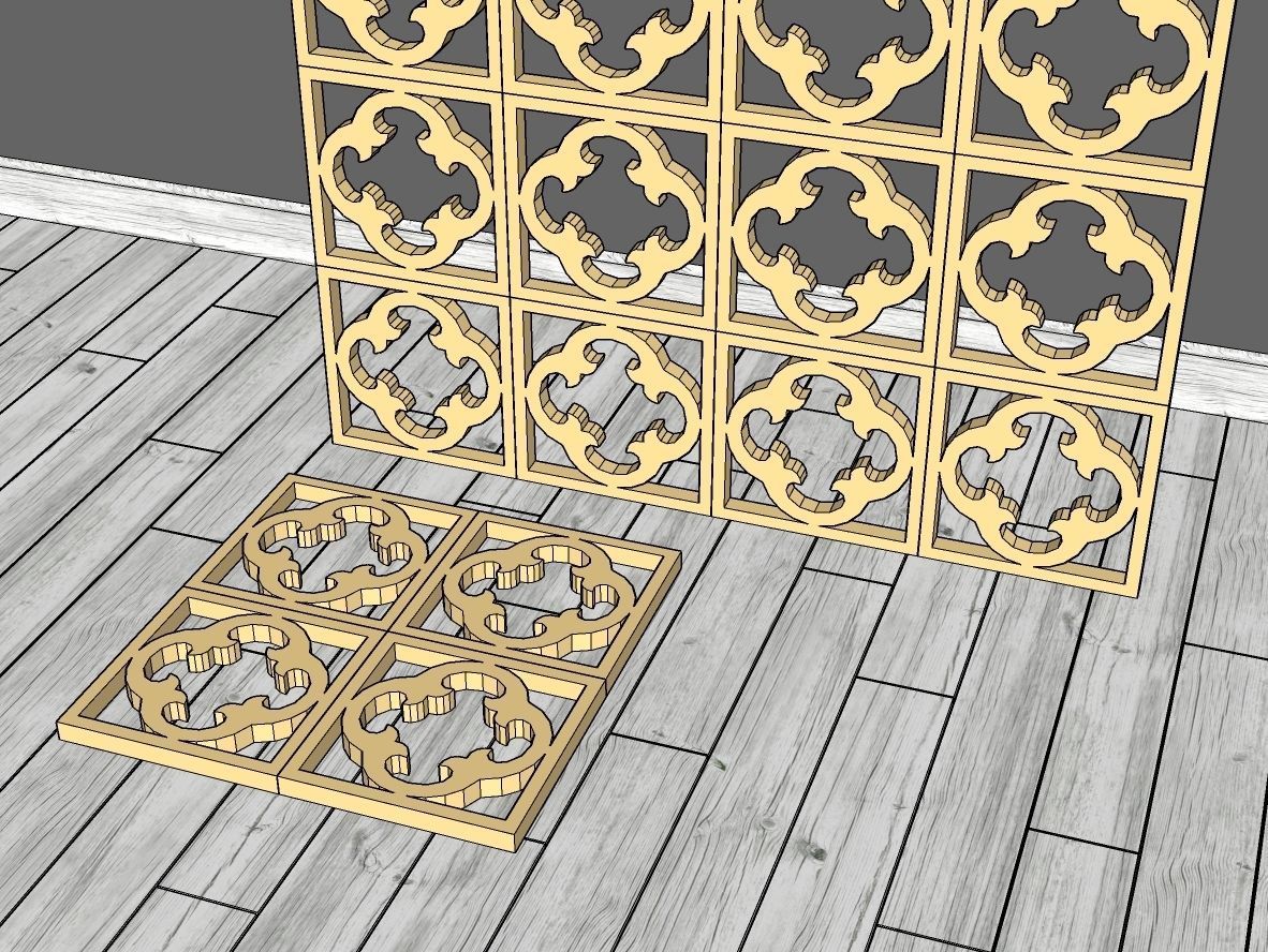 Decorative Panels Pack 6 3D Model Collection_32