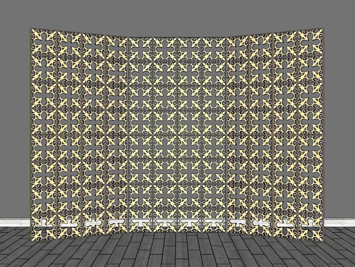 Decorative Panels Pack 6 3D Model Collection_28