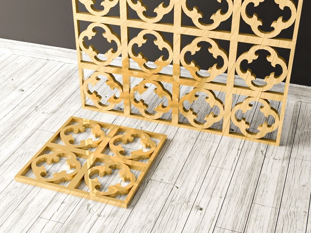 Decorative Panels Pack 6 3D Model Collection_31