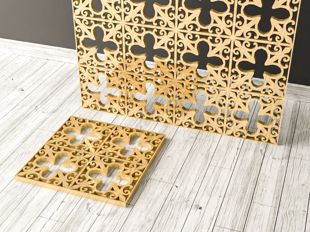 Decorative Panels Pack 6 3D Model Collection_23