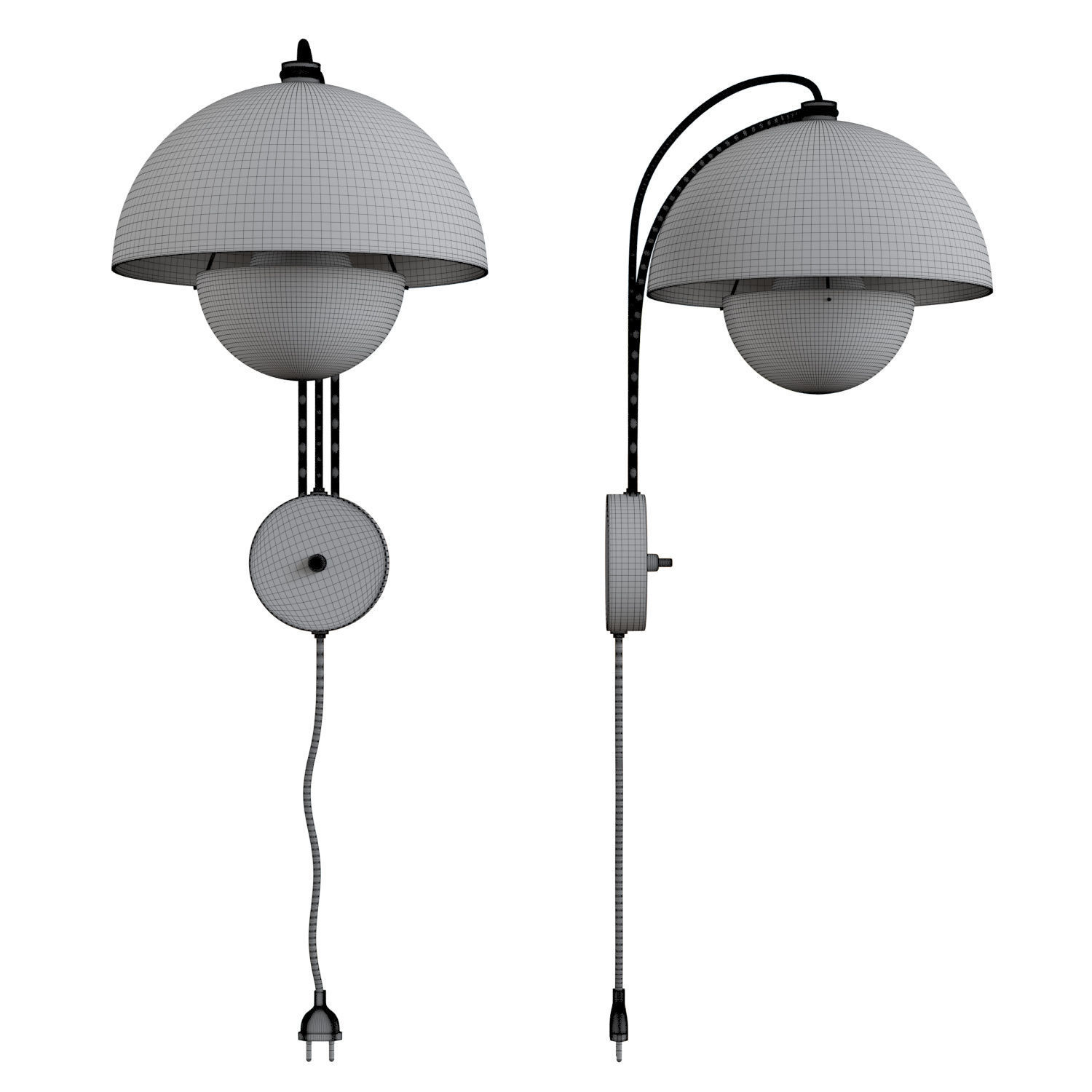 Flower Pot Wall Lamp VP8 3D model_4