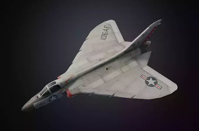  Douglas F4D Skyray jet fighter Hand painted game model