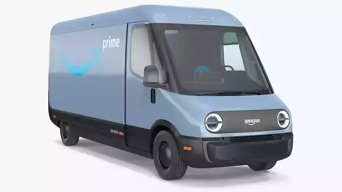 Amazon Electric Delivery Van Simple Interior 3D model