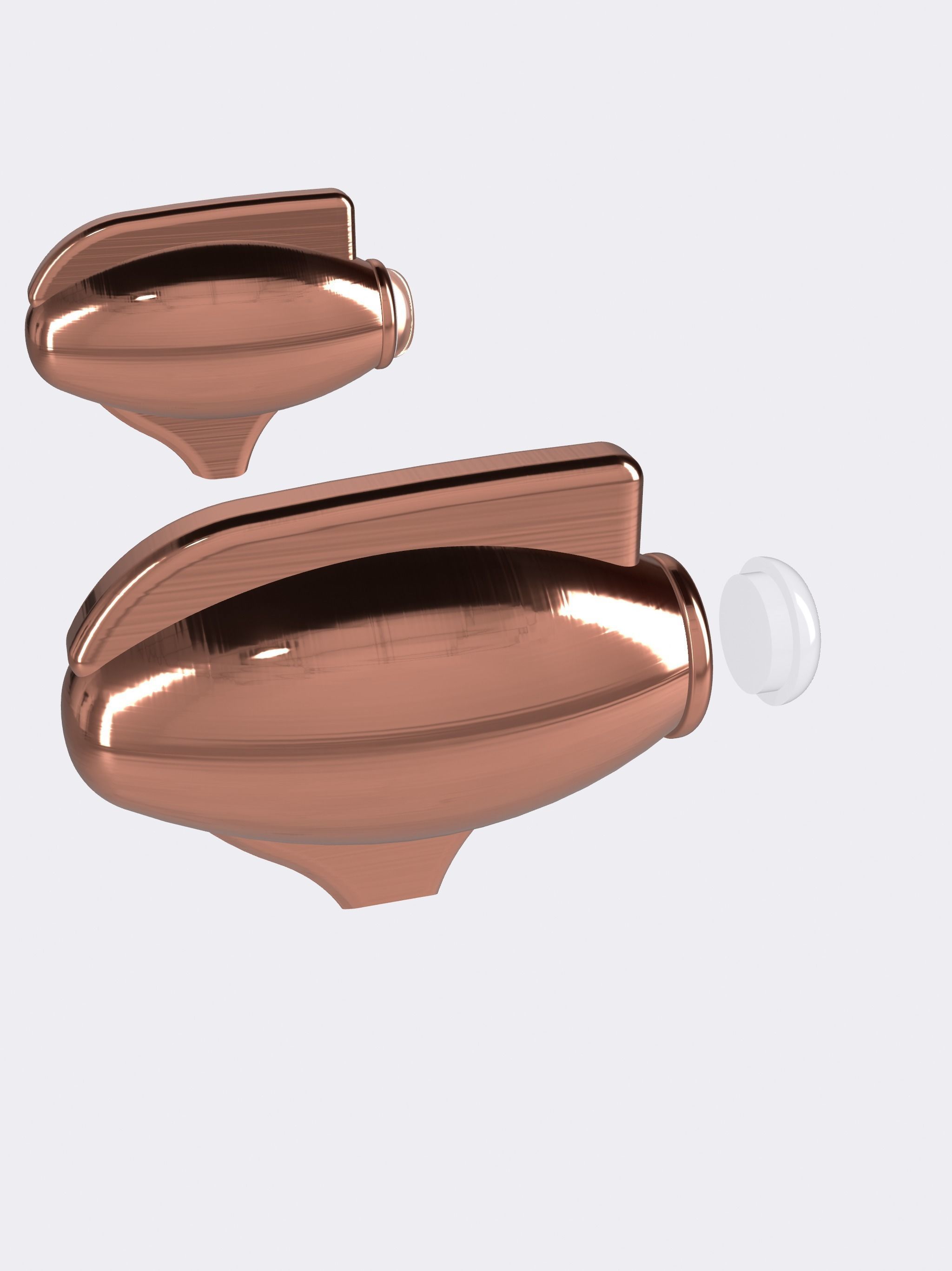 HOT ROD speedster headlight with lens 3D print model_2