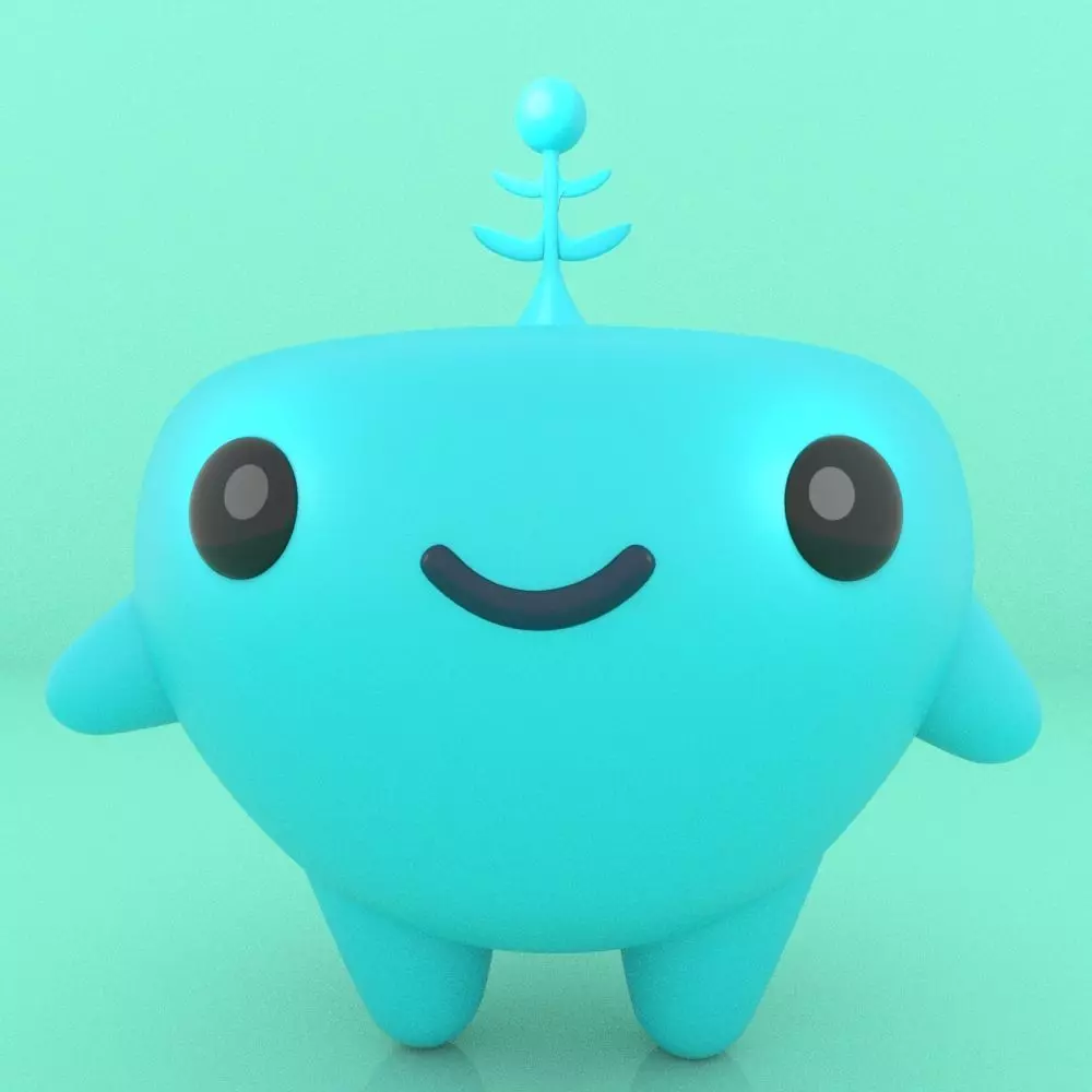 Cute Little Blob Monster 02 3D print model