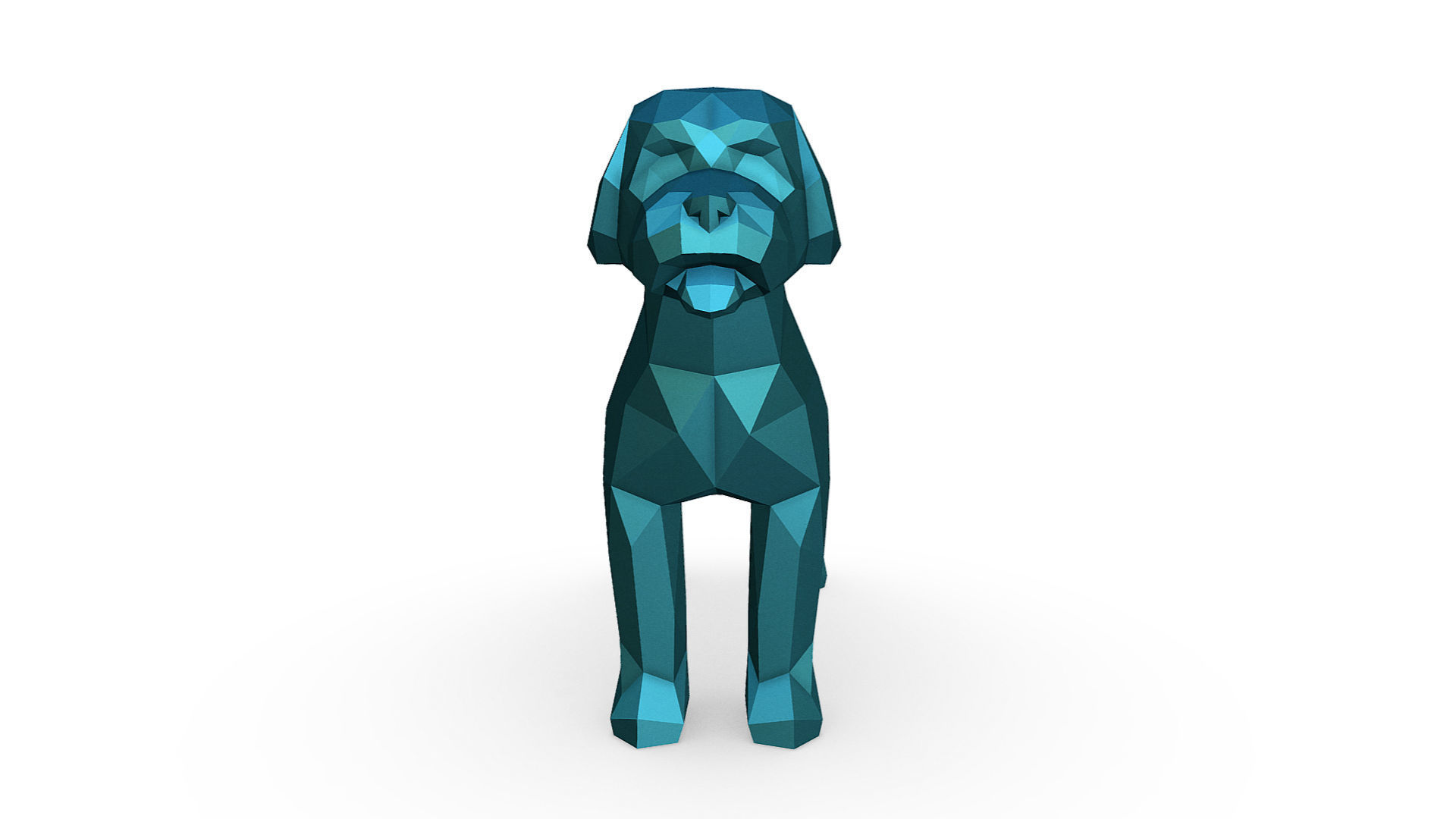 Wheaten Terrier dog 3D print model_6
