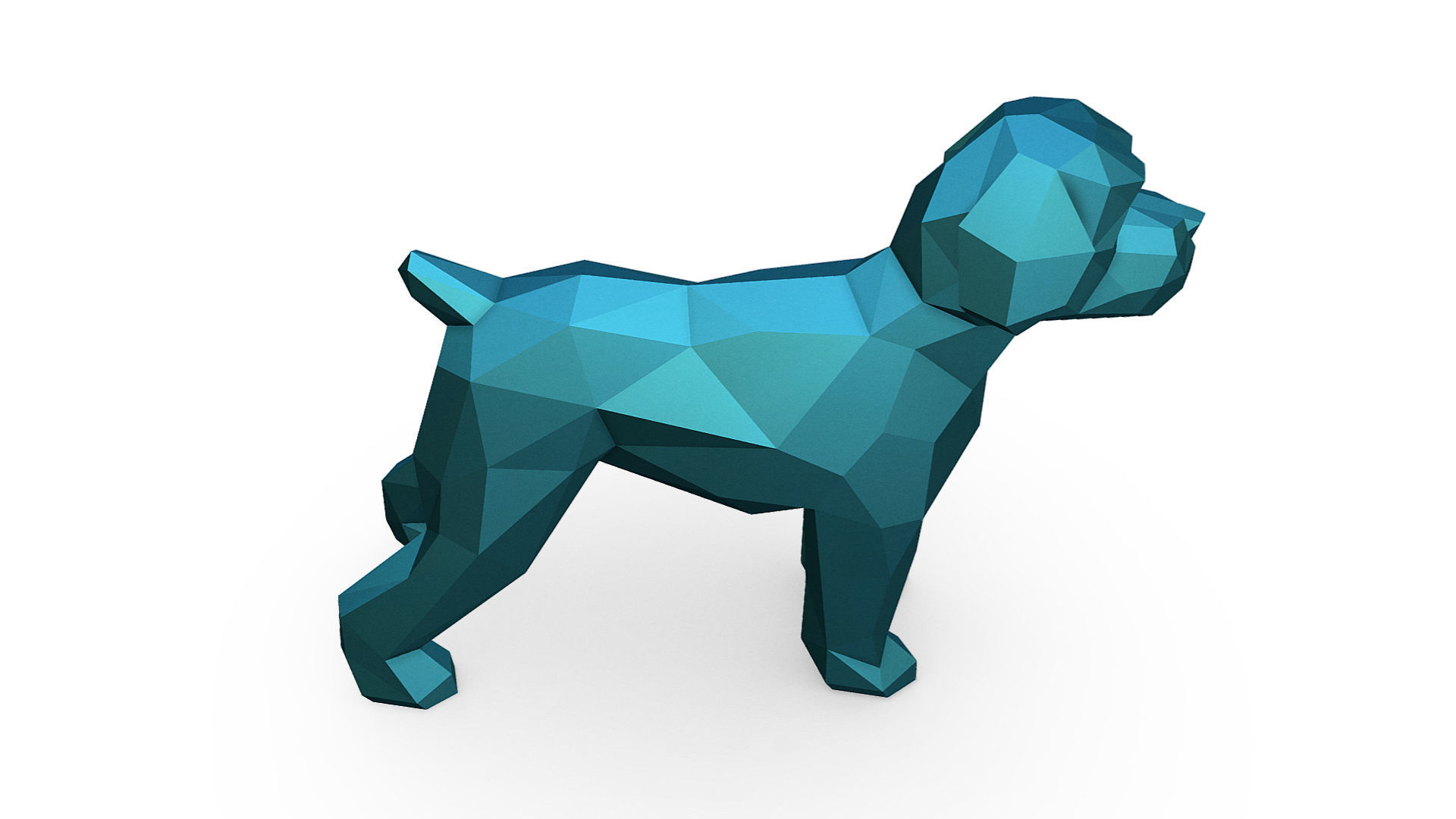 Wheaten Terrier dog 3D print model_4